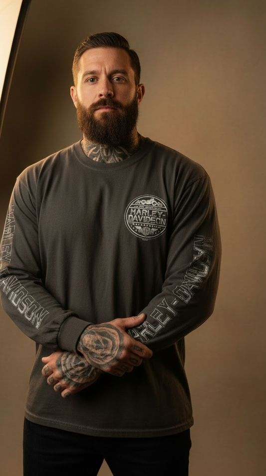 Harley  Davidson  tröja vit långärmad xxlarge unisex