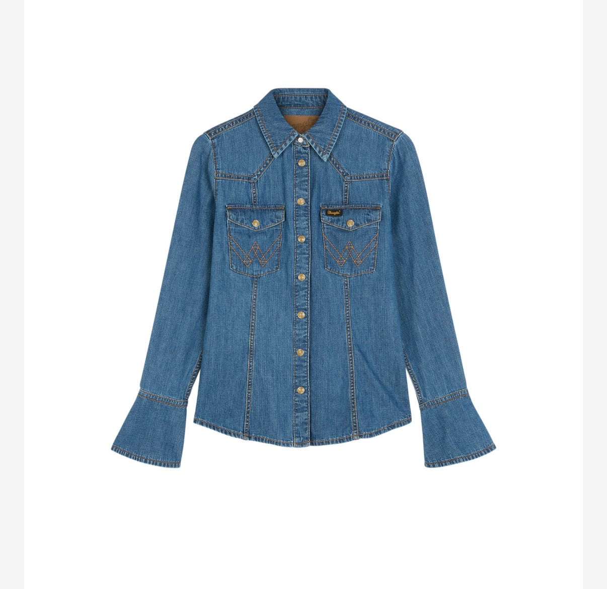 Wrangler skjorta western cowboy fade dam