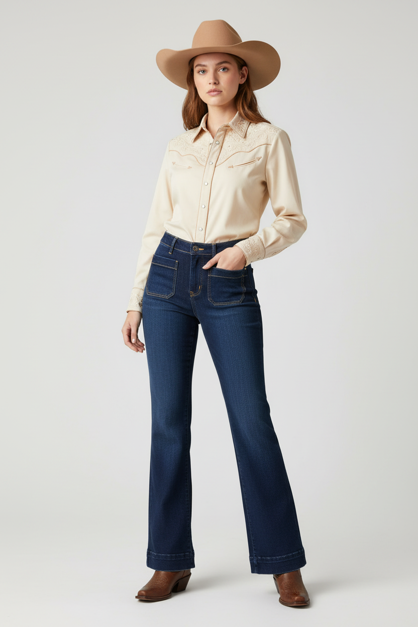 Wrangler FLARE dark wash