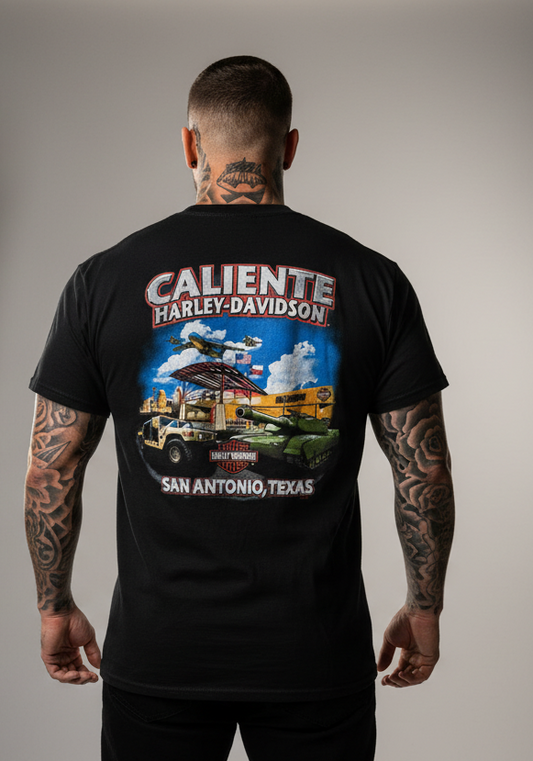 Harley Davidson motorcykel  tshirt    Svart  xl unisex