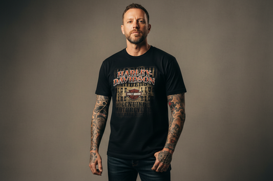 Harley Davidson motorcykel tshirt Svart xl unisex