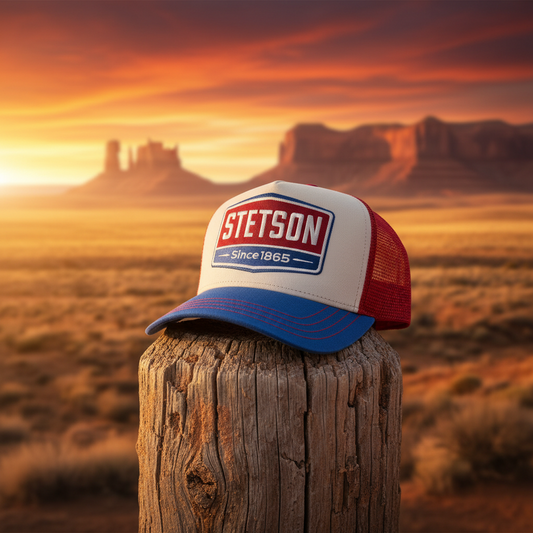 Stetson - Trucker Keps - Gasoline - blå-vit-röd