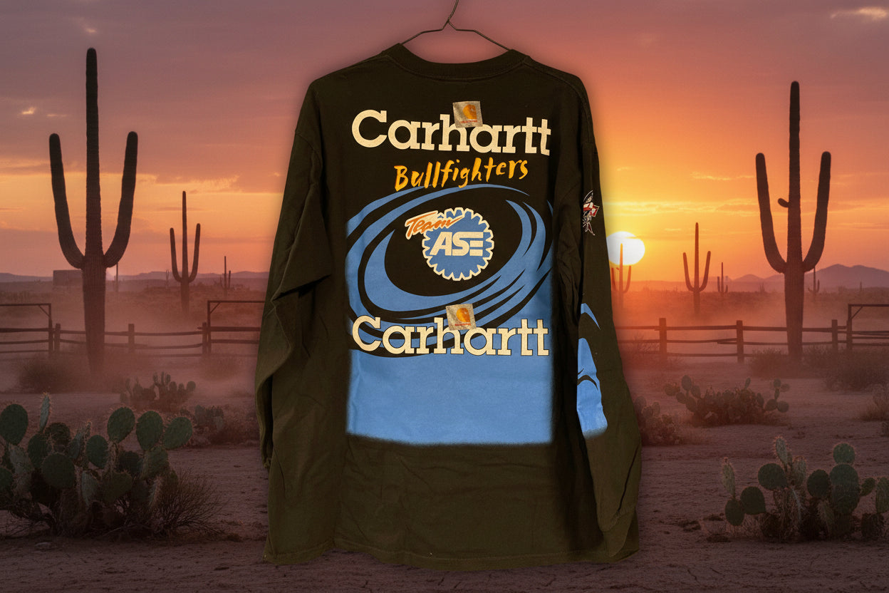 Rebellclothes –  tävlings tröja Cowboy Vintage Bullrider rodeo T-shirts från USA