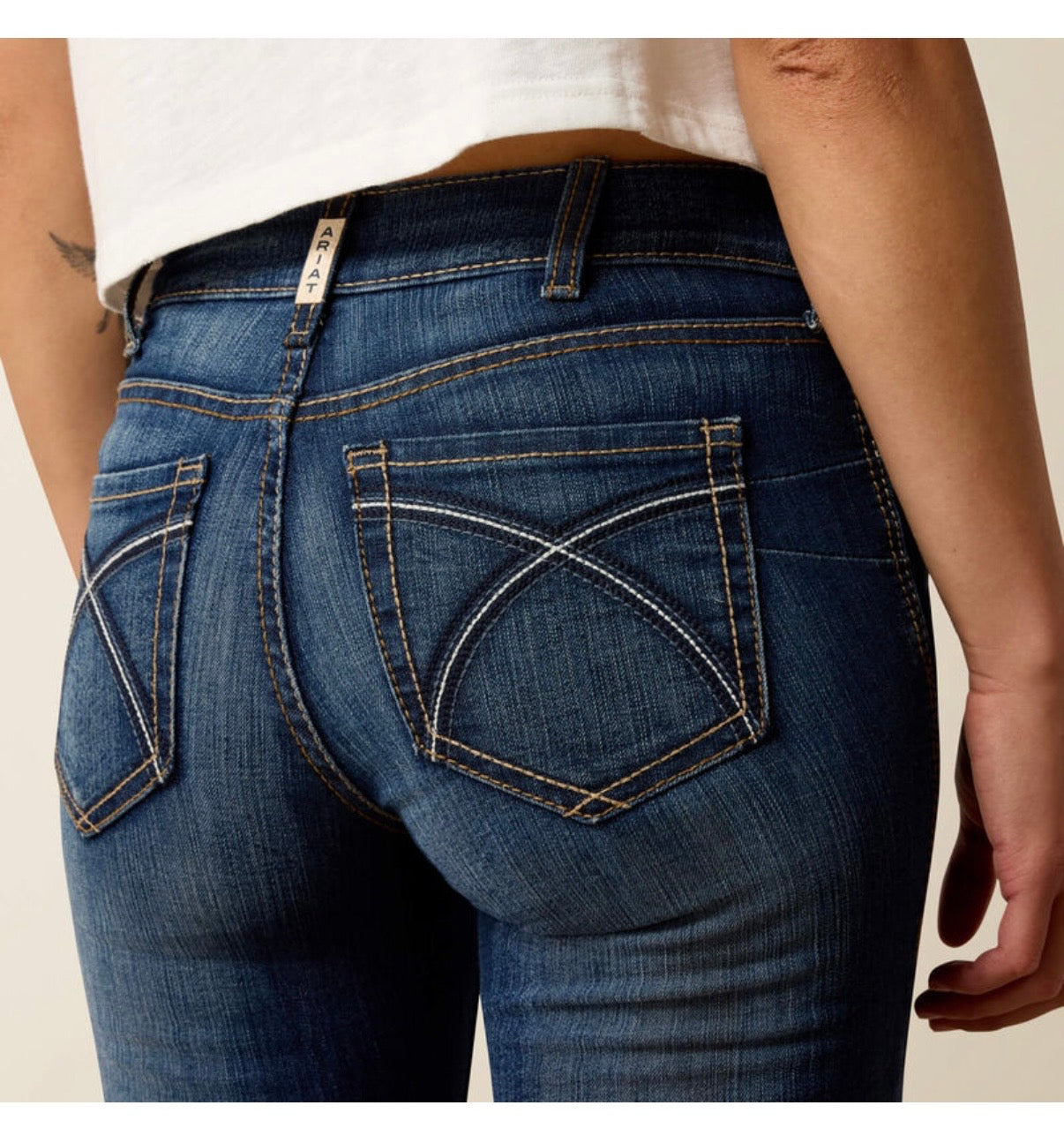 Ariat jeans R.E.A.L. Mid Rise Stretch lita rosa