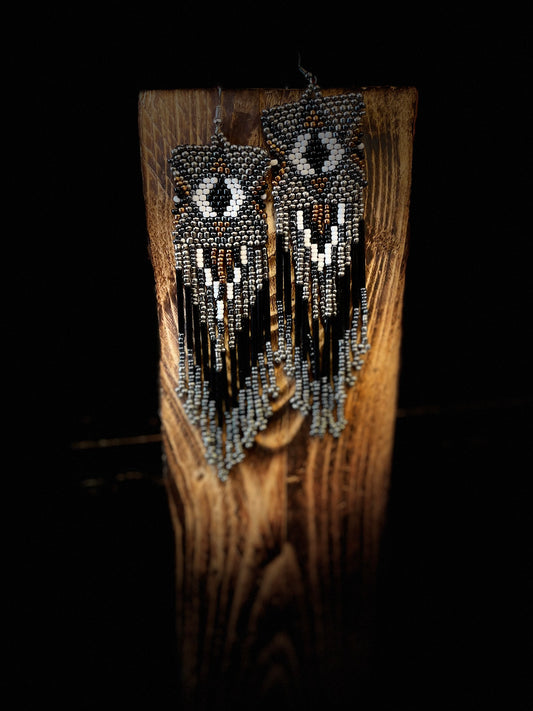 rebell örhängen indian pärlor lång strlk