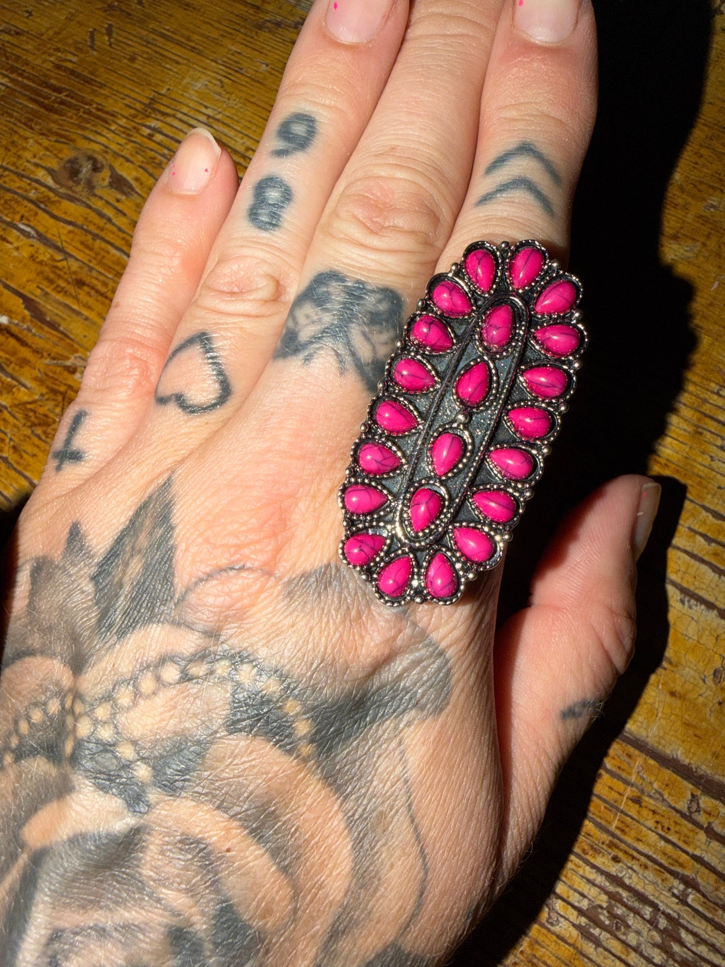 Texas jewelry rosa  stor ring stretch