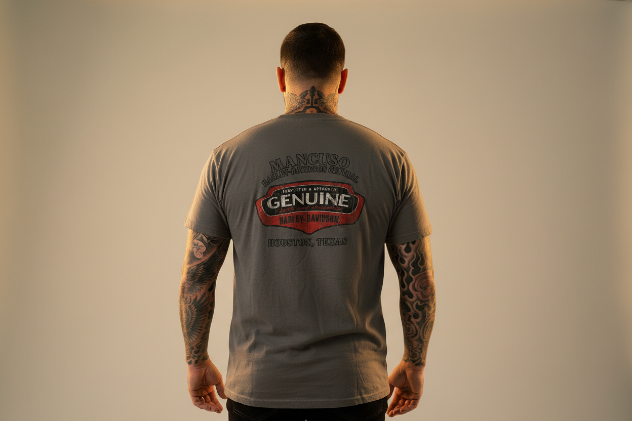 Harley Davidson motorcykel  tshirt    Grå xl unisex