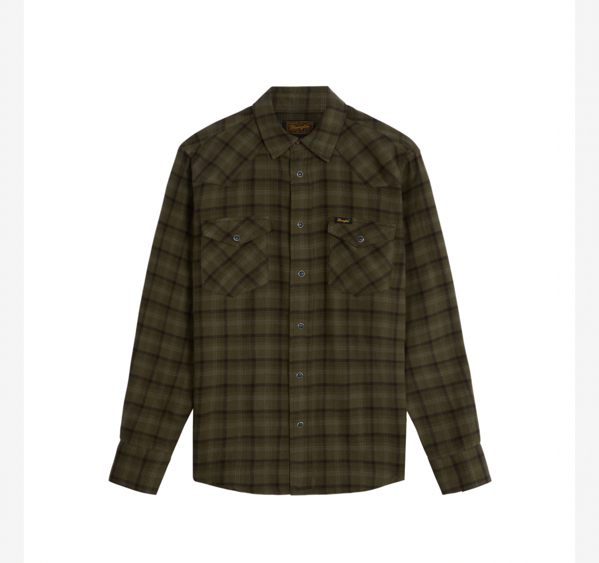 Wrangler skjorta flanell western shirt olive night