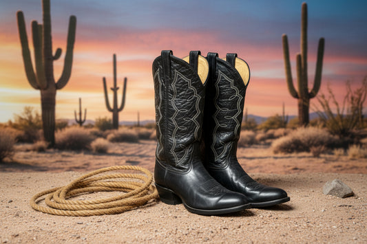 Vintage boots svarta Tony lama western boots 38