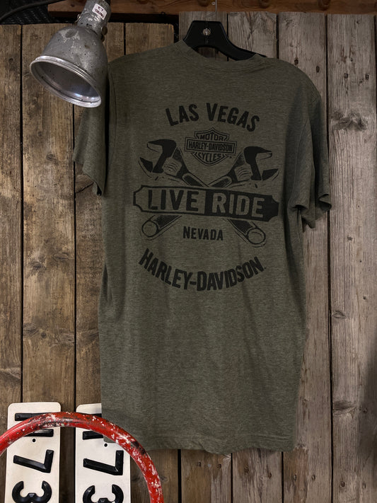 Harley davidsson tshirt grå unisex