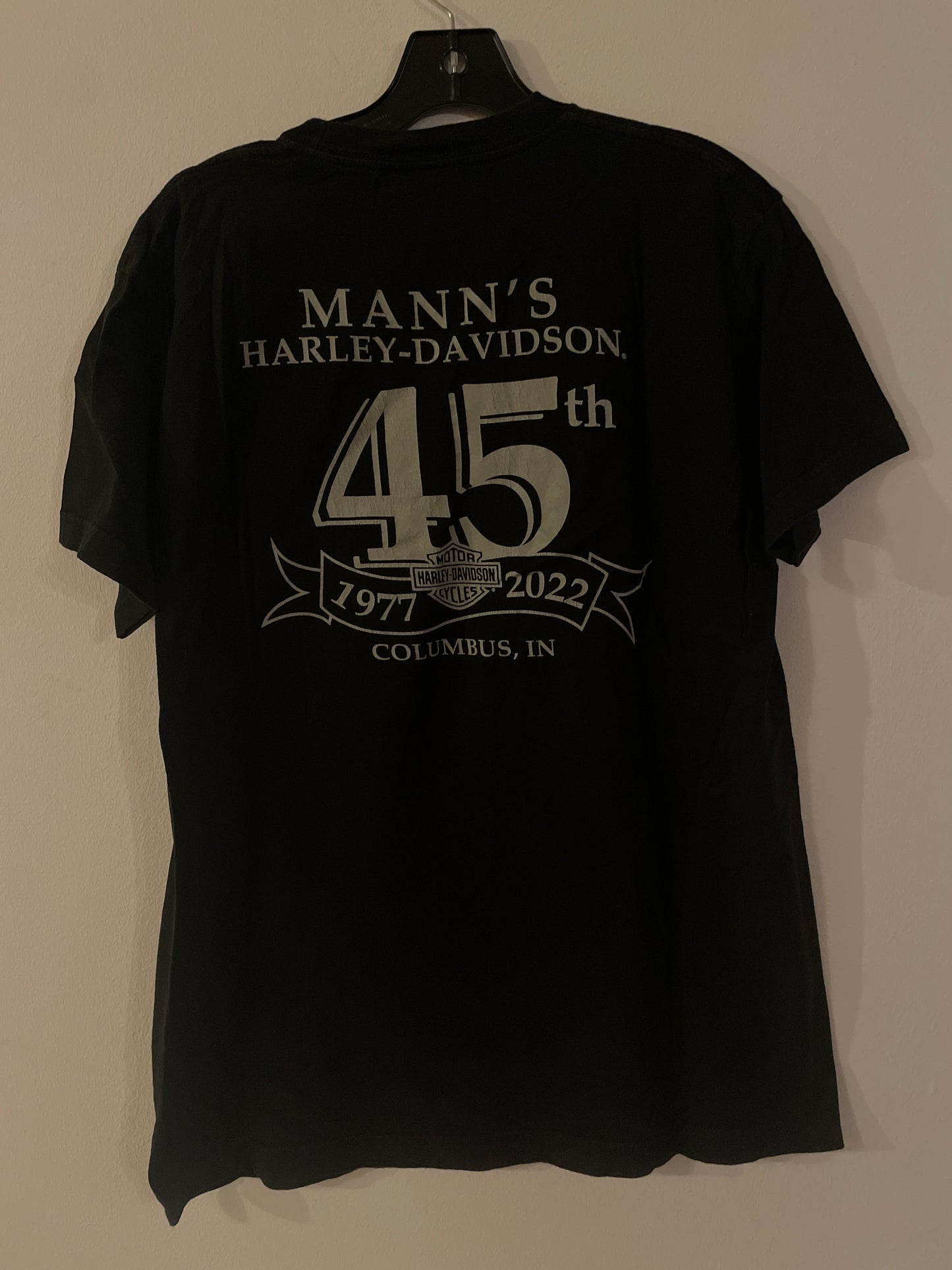 Harley Davidson motorcykel  tshirt  svart  L   unisex