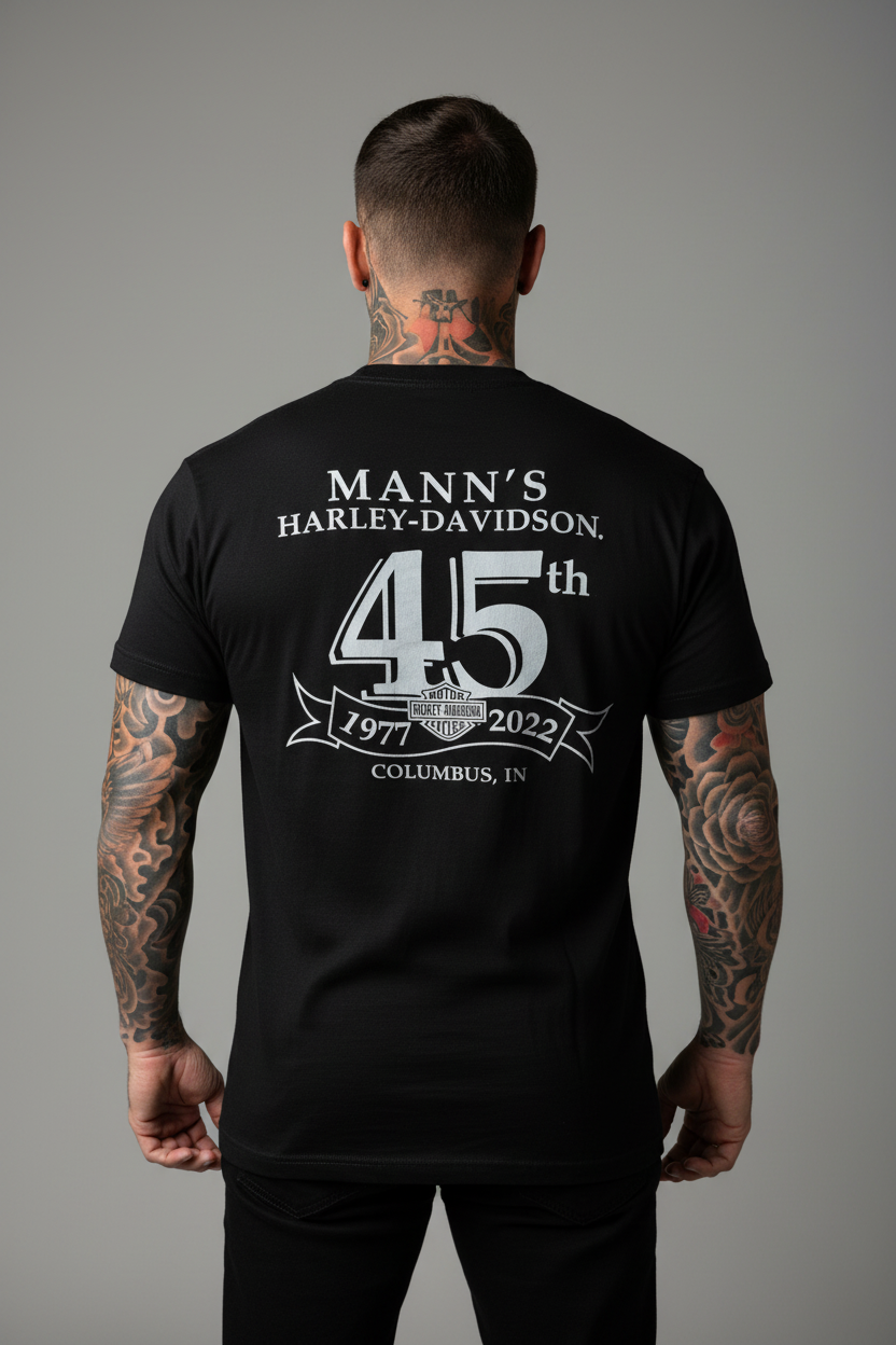 Harley Davidson motorcykel  tshirt  svart  L   unisex