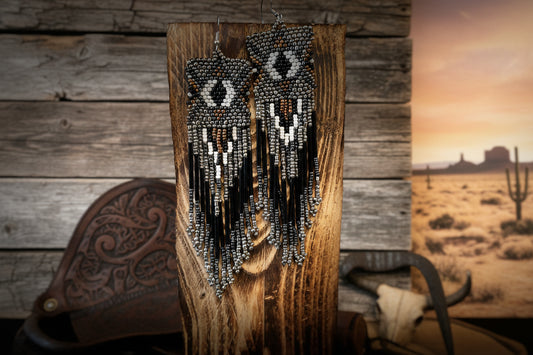 rebell örhängen indian pärlor lång strlk