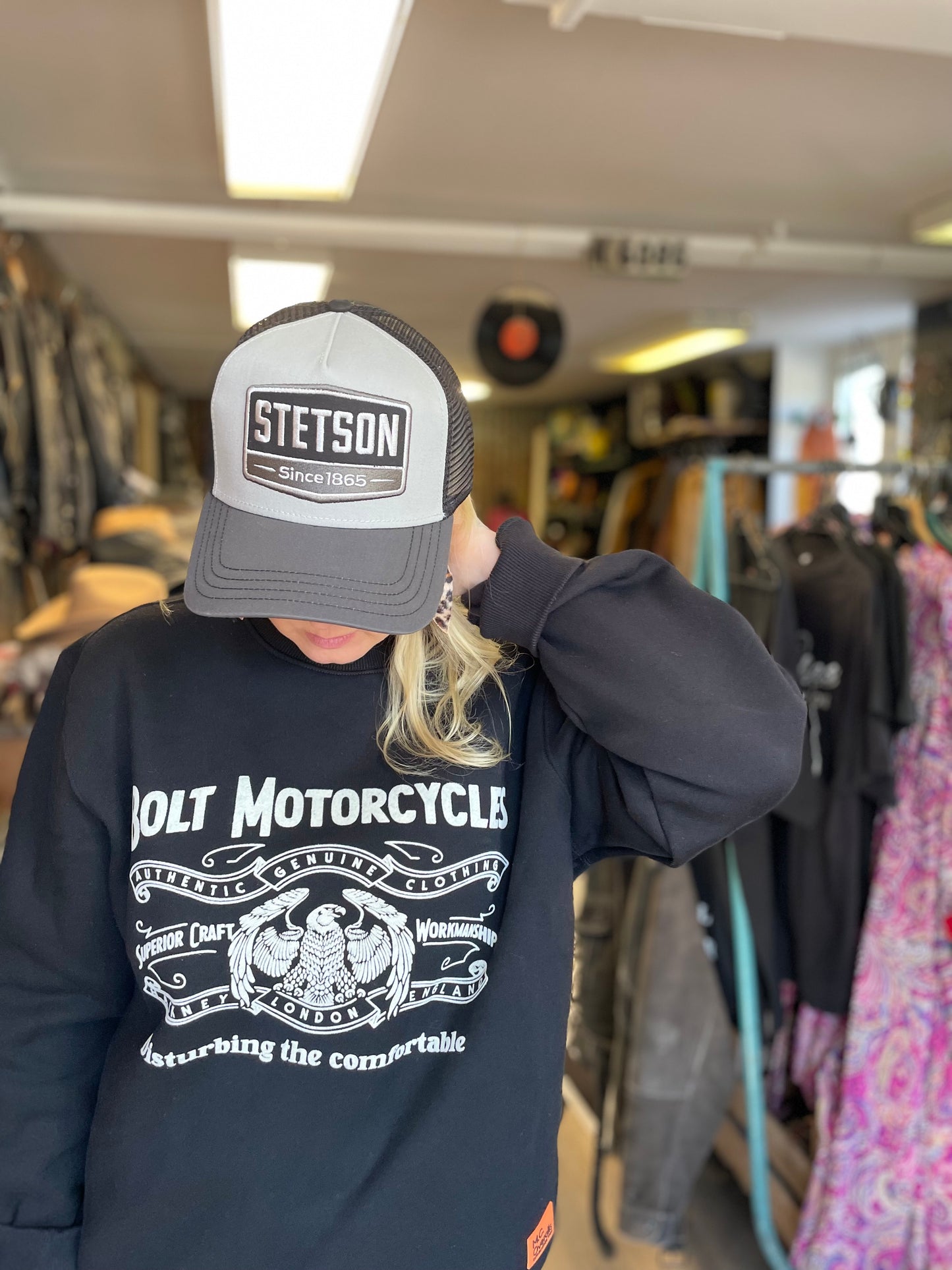 Bolt motorcycle tjocktröja