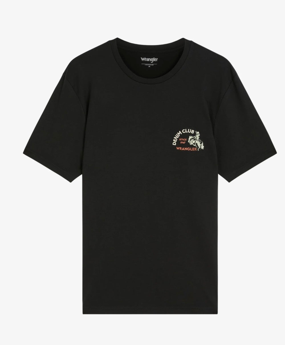 Wrangler grapich tee small cowboy print T-shirt  svart