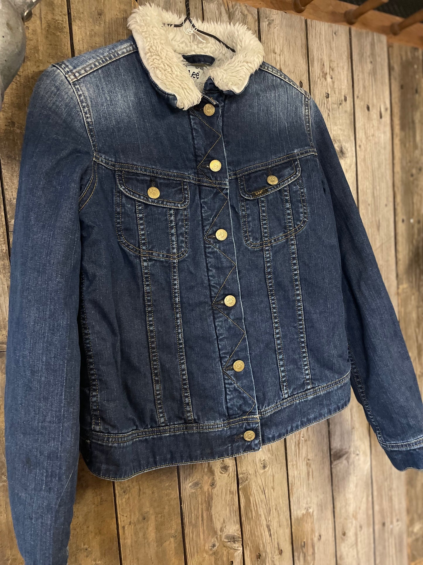 Vintage jeansjacka Lee  blå medium