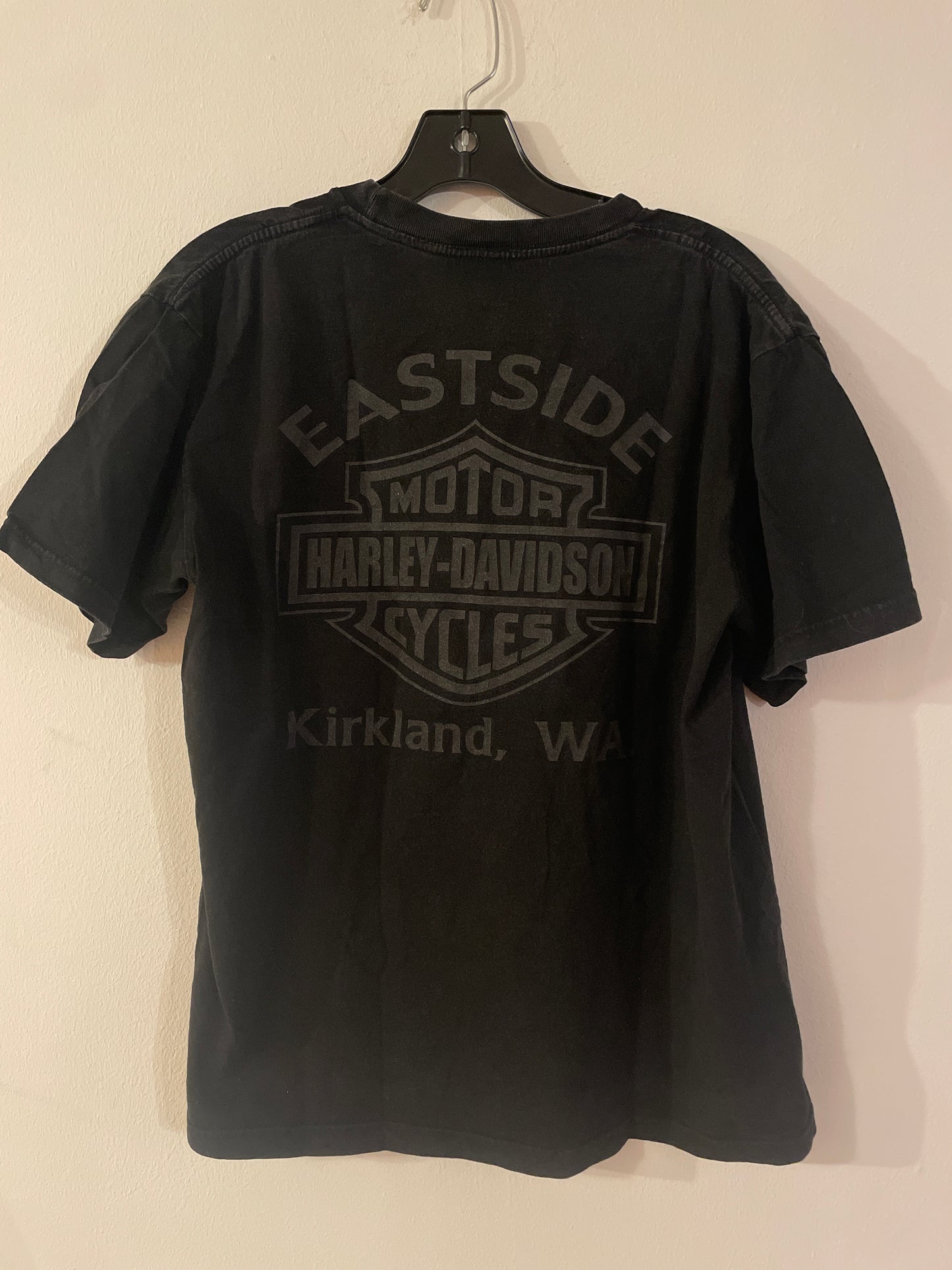 Harley Davidson motorcykel  tshirt  svart small /medium unisex