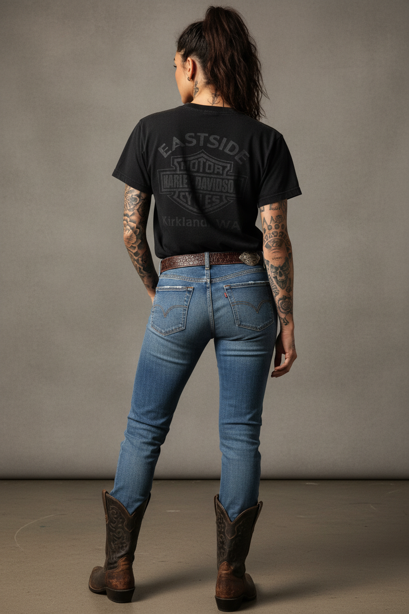 Harley Davidson motorcykel  tshirt  svart small /medium unisex