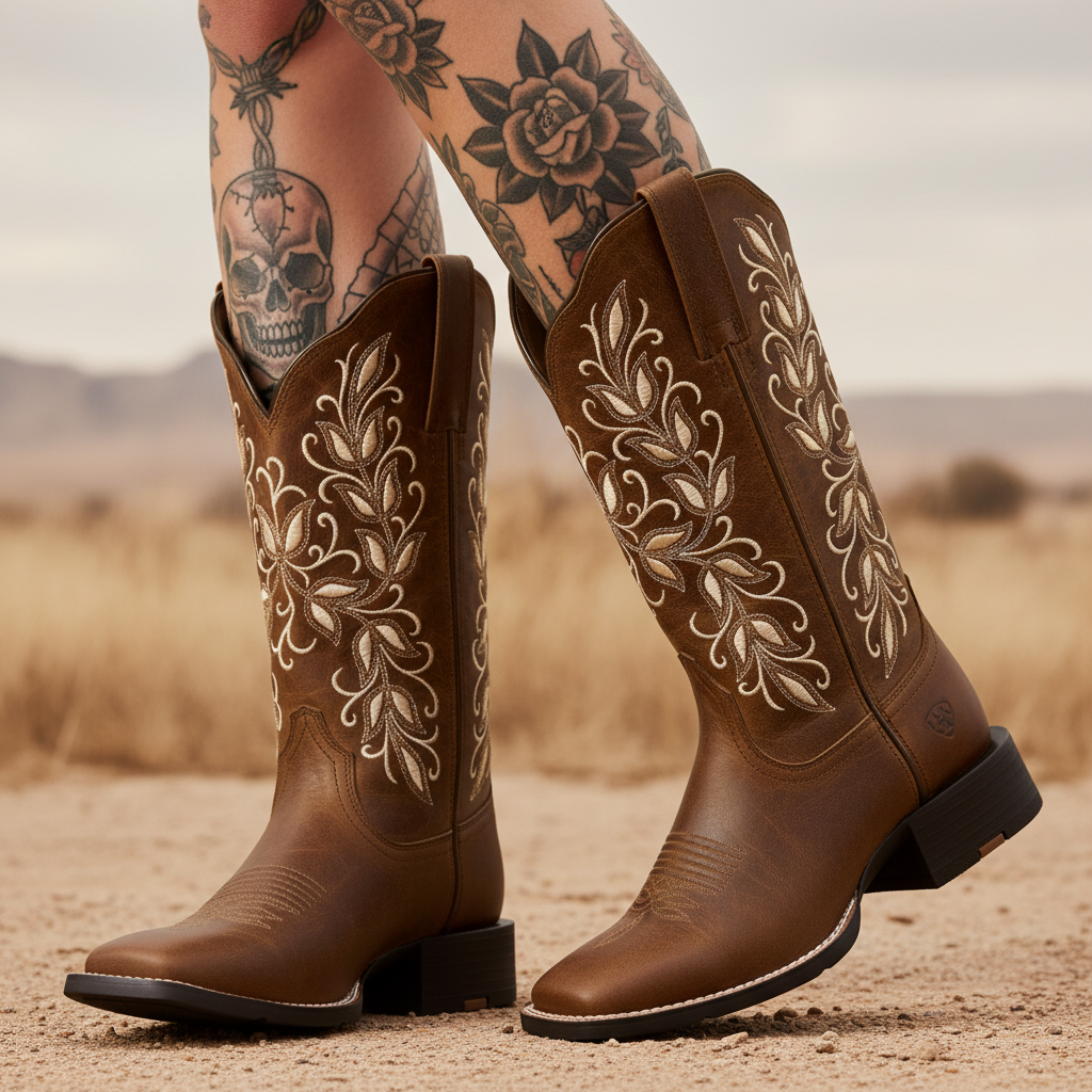 Ariat round up Holly western Wide Square Toe Western dam boots