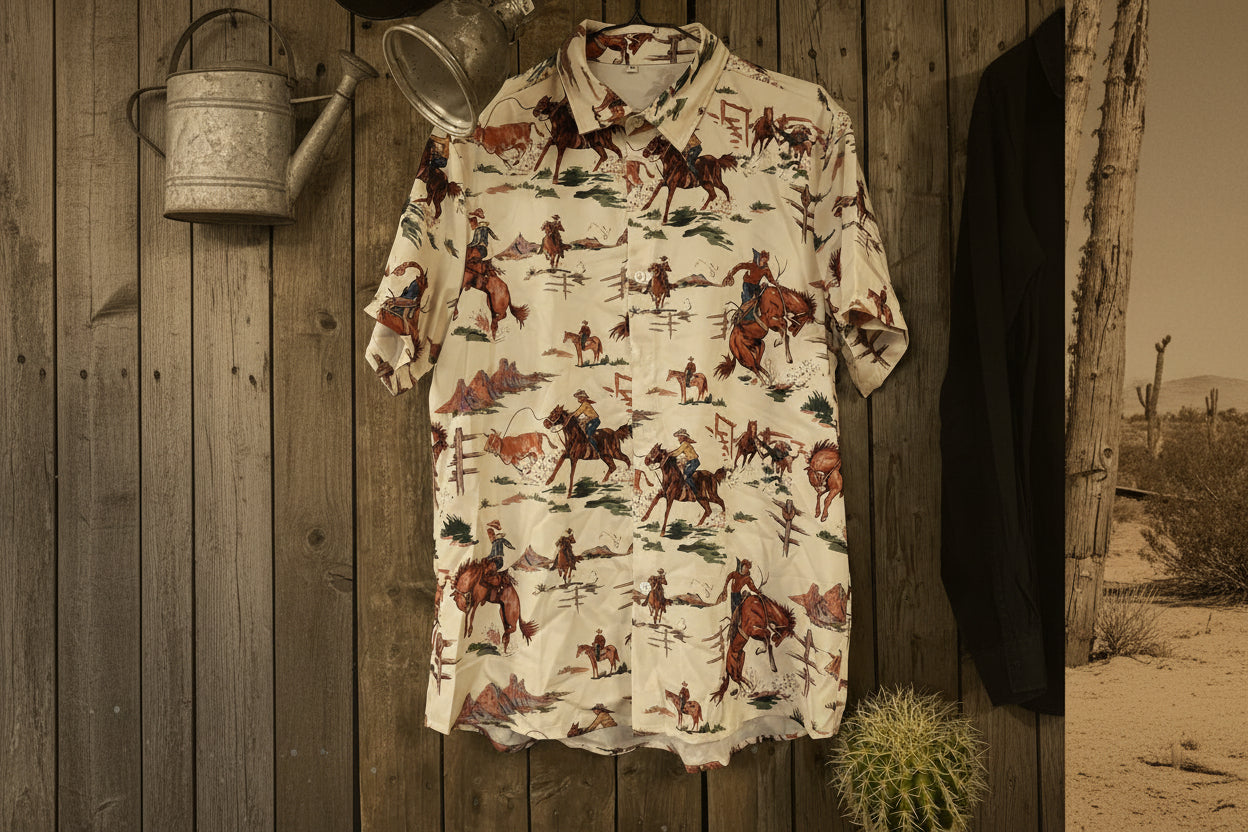 rebell hawaii skjorta westerncowboy unisex