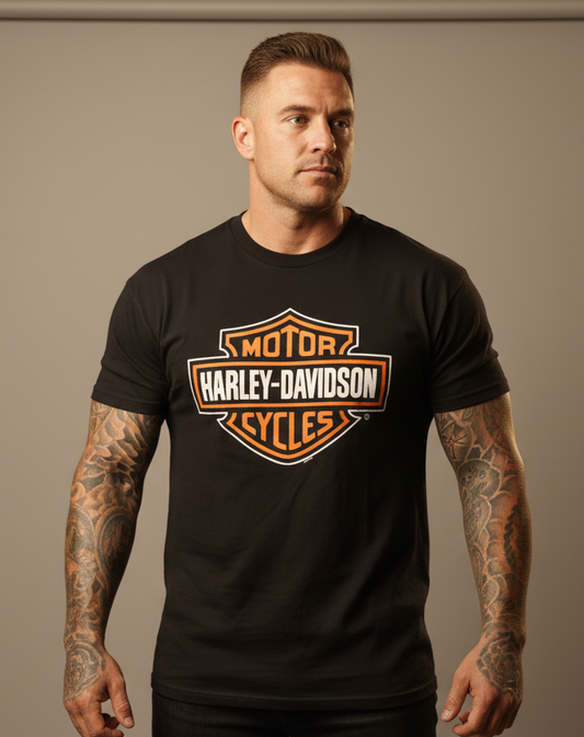 Harley Davidson motorcykel tshirt Svart xl unisex