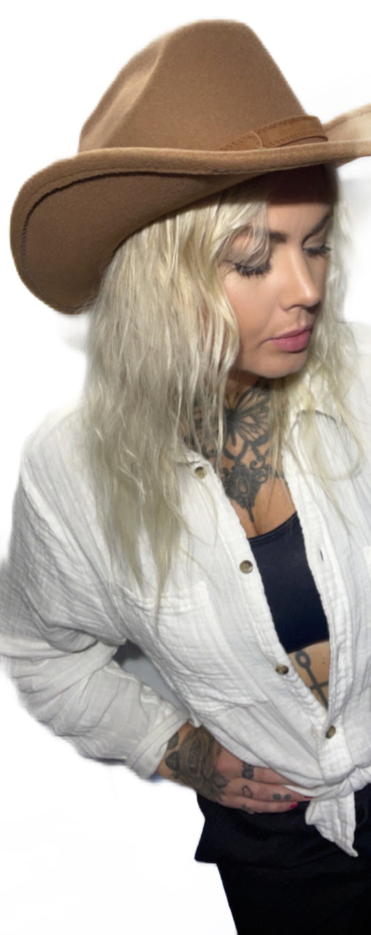 Rebell hatt ljus beige  rem unisex
