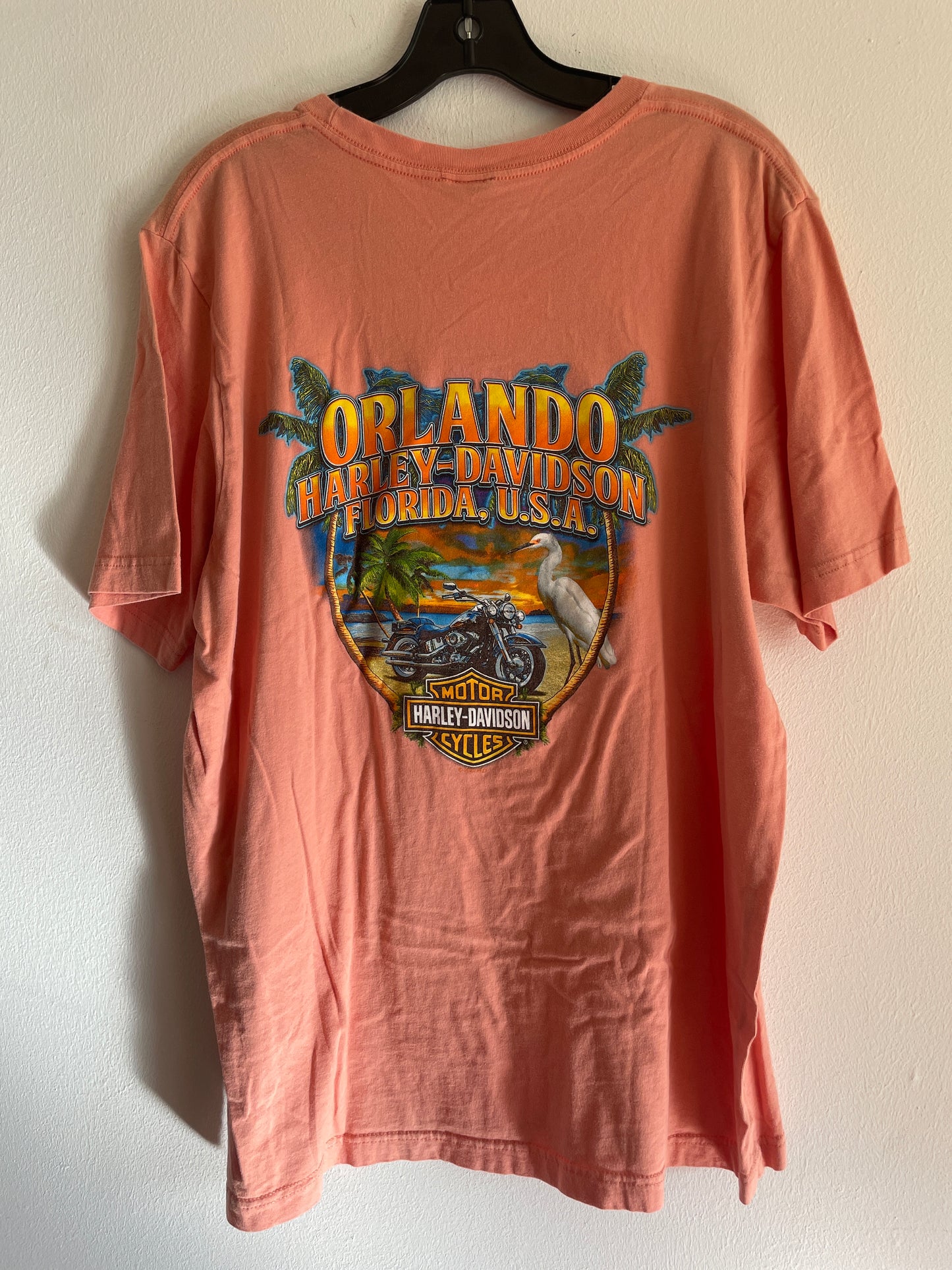Harley Davidson motorcykel  tshirt   Rosa Large  unisex