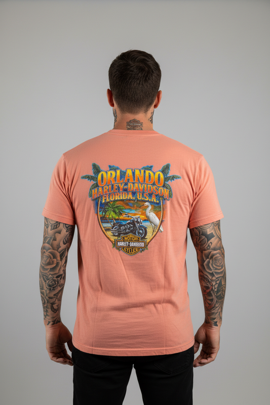Harley Davidson motorcykel tshirt Rosa Large unisex