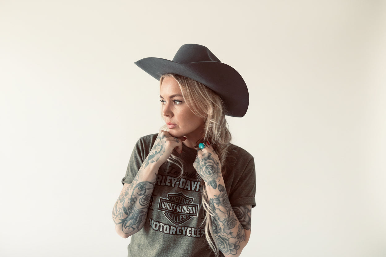 Rebell Nashville Heritage grå westernhatt