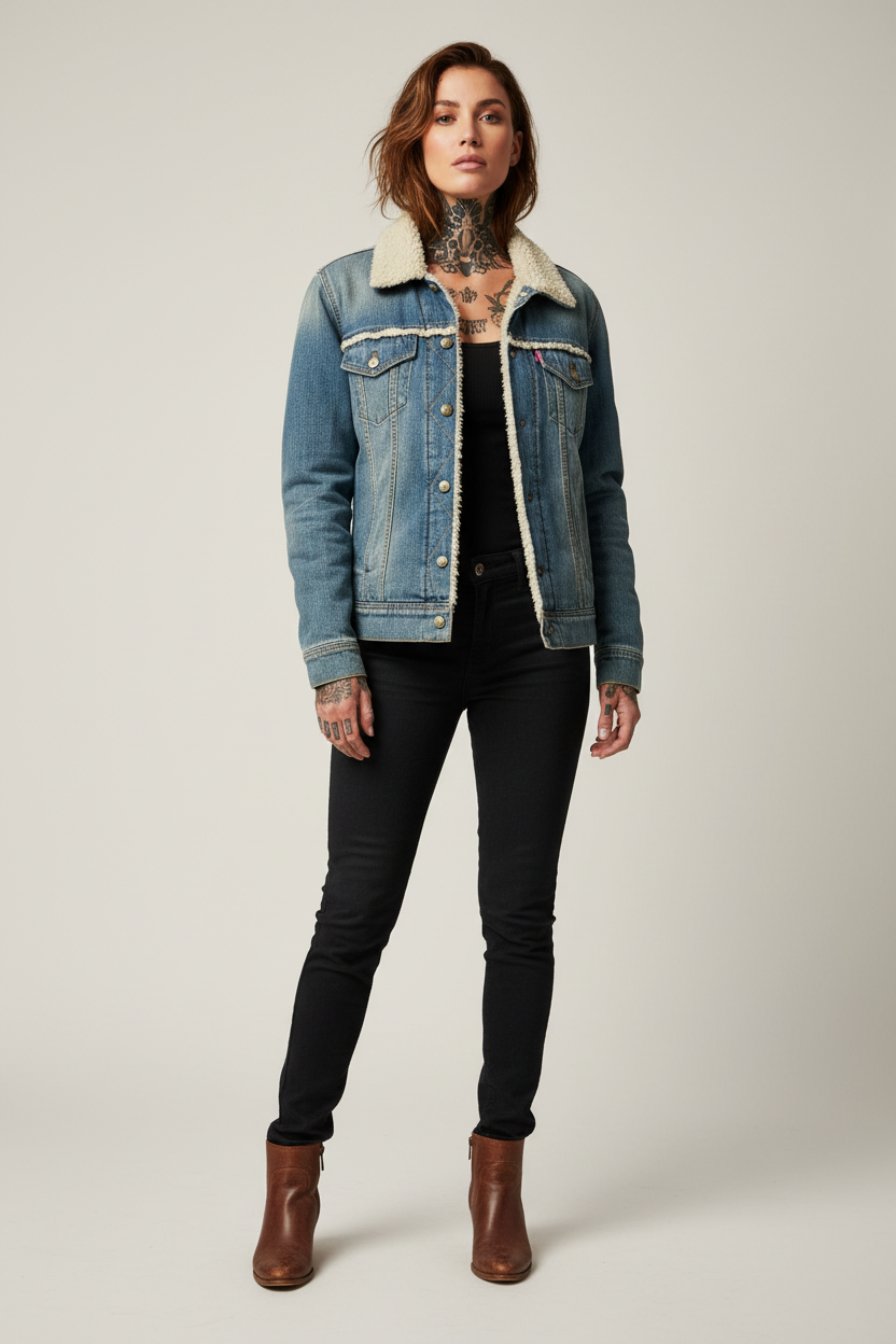Vintage jeansjacka Lee  blå