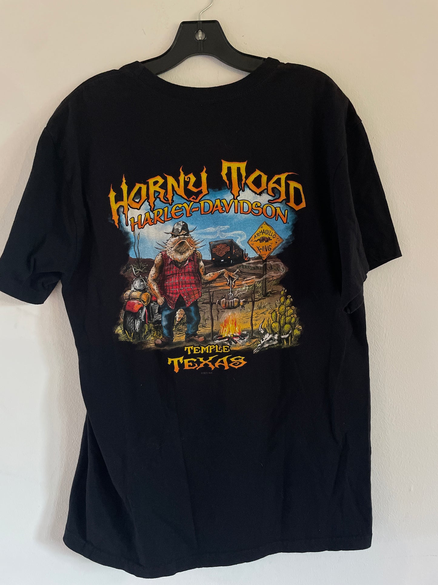 Harley Davidson motorcykel  tshirt  svart  L/XL unisex