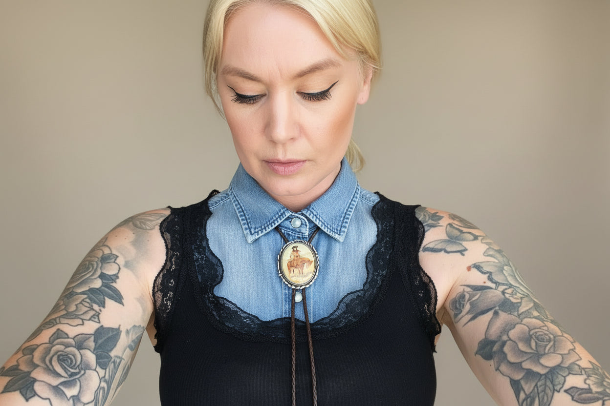 Texas jewelry rodeo bolo tie