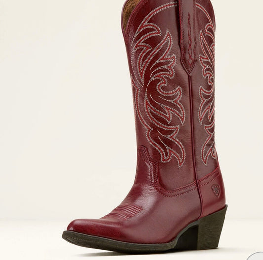 Ariat WMS Heritage J Toe Western Boot dam boots sangria