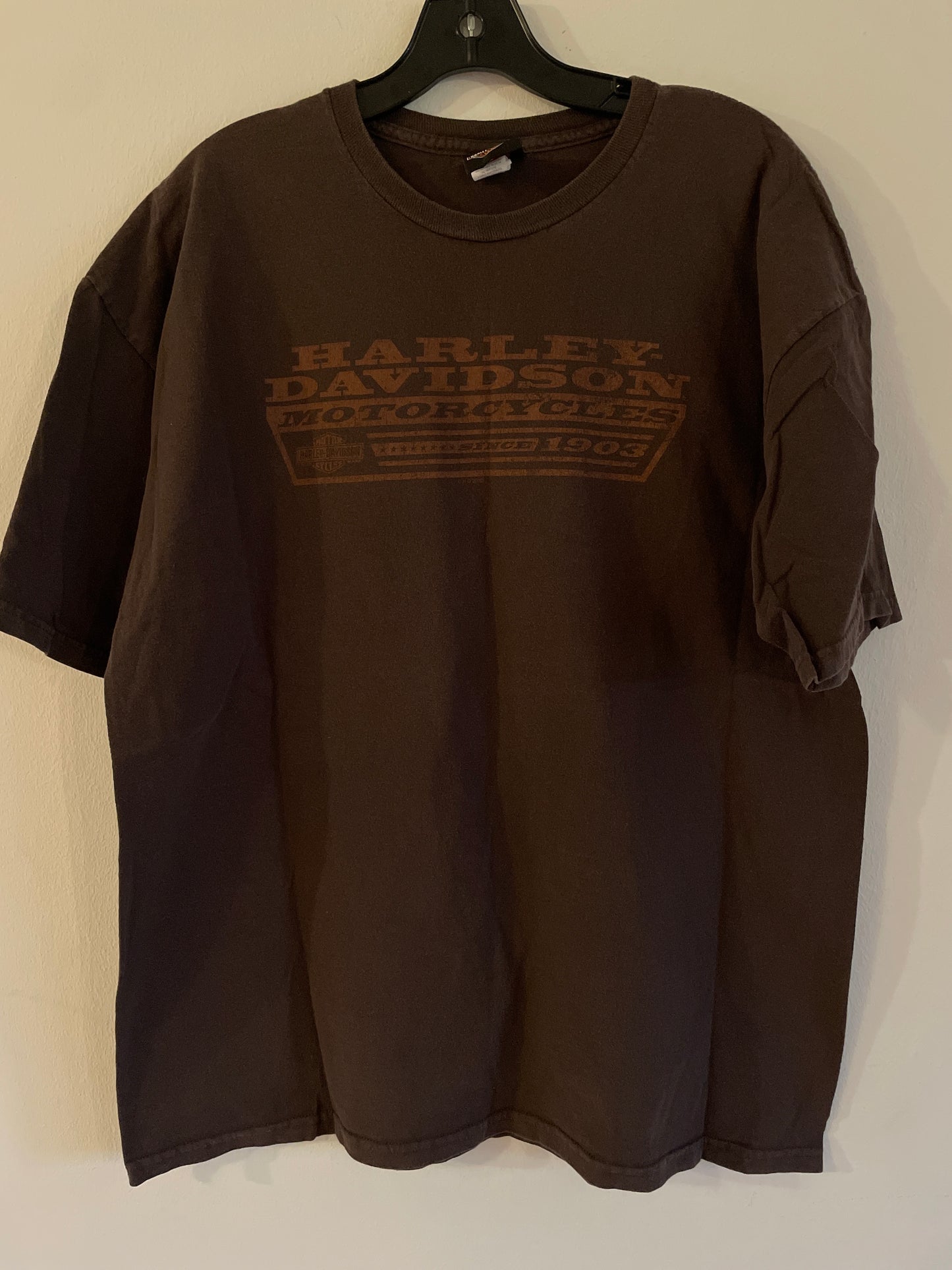 Harley Davidson motorcykel  tshirt   Brun  xl  unisex