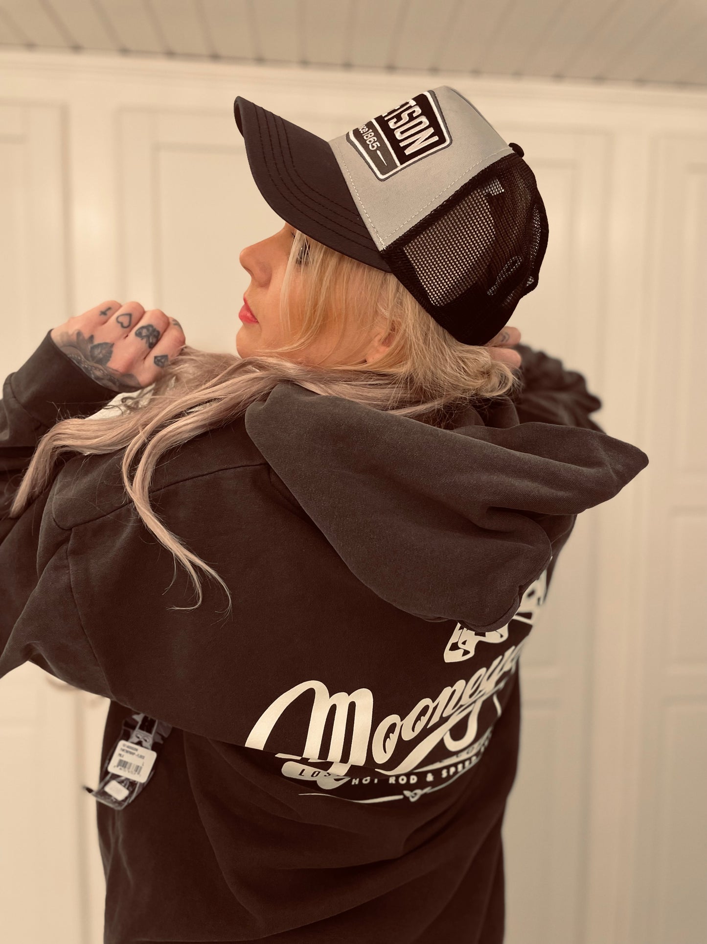 Loser Machine Partnership hoodie pigment black mooneyes
