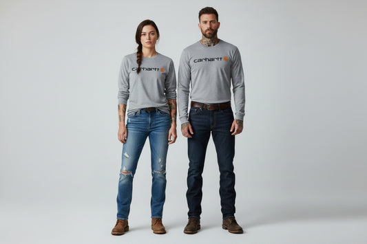 carhartt långärmad grå klassisk unisex