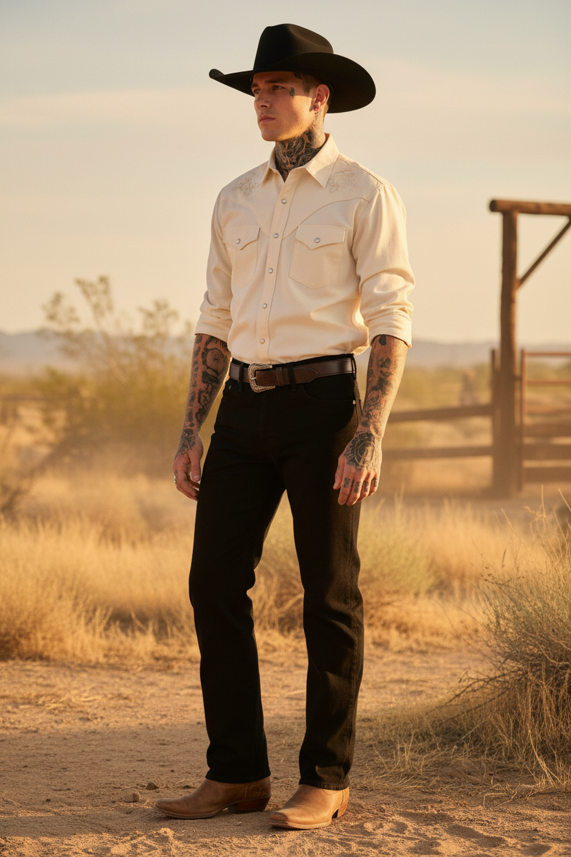 Wrangler 13 MWZ Cowboy cut svart
