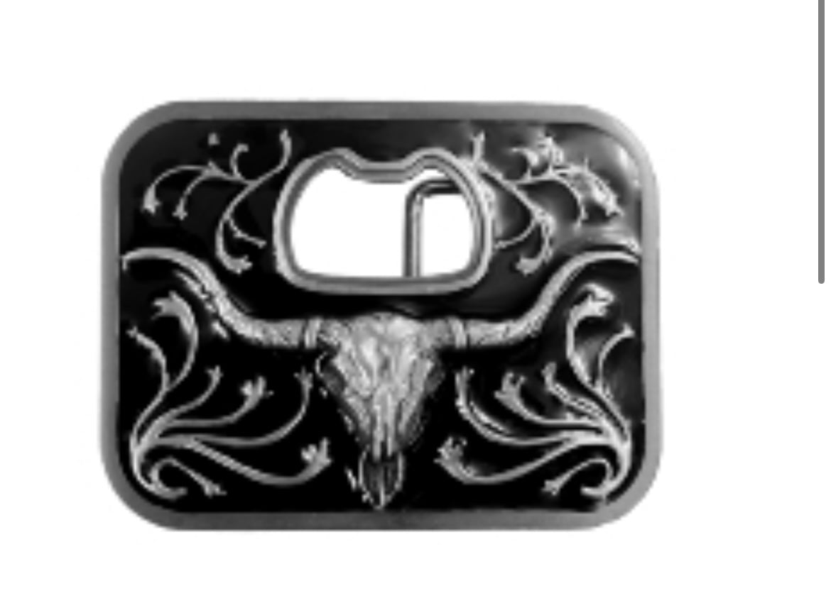 stars & stripes belt buckle med öl öppnare