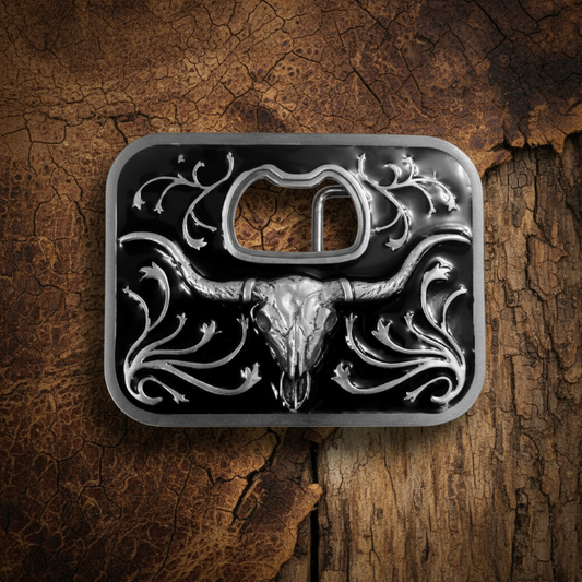 stars & stripes belt buckle med öl öppnare