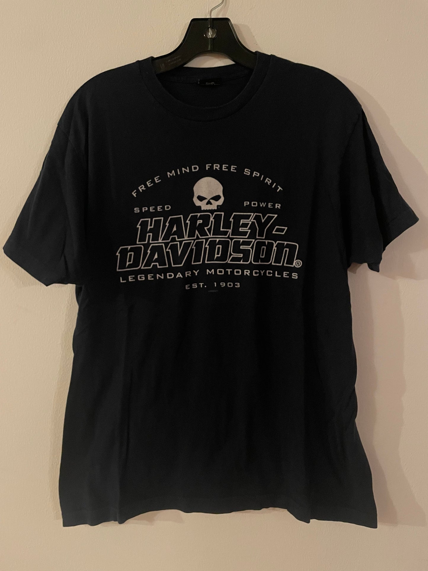 Harley Davidson motorcykel  tshirt  svart medium unisex
