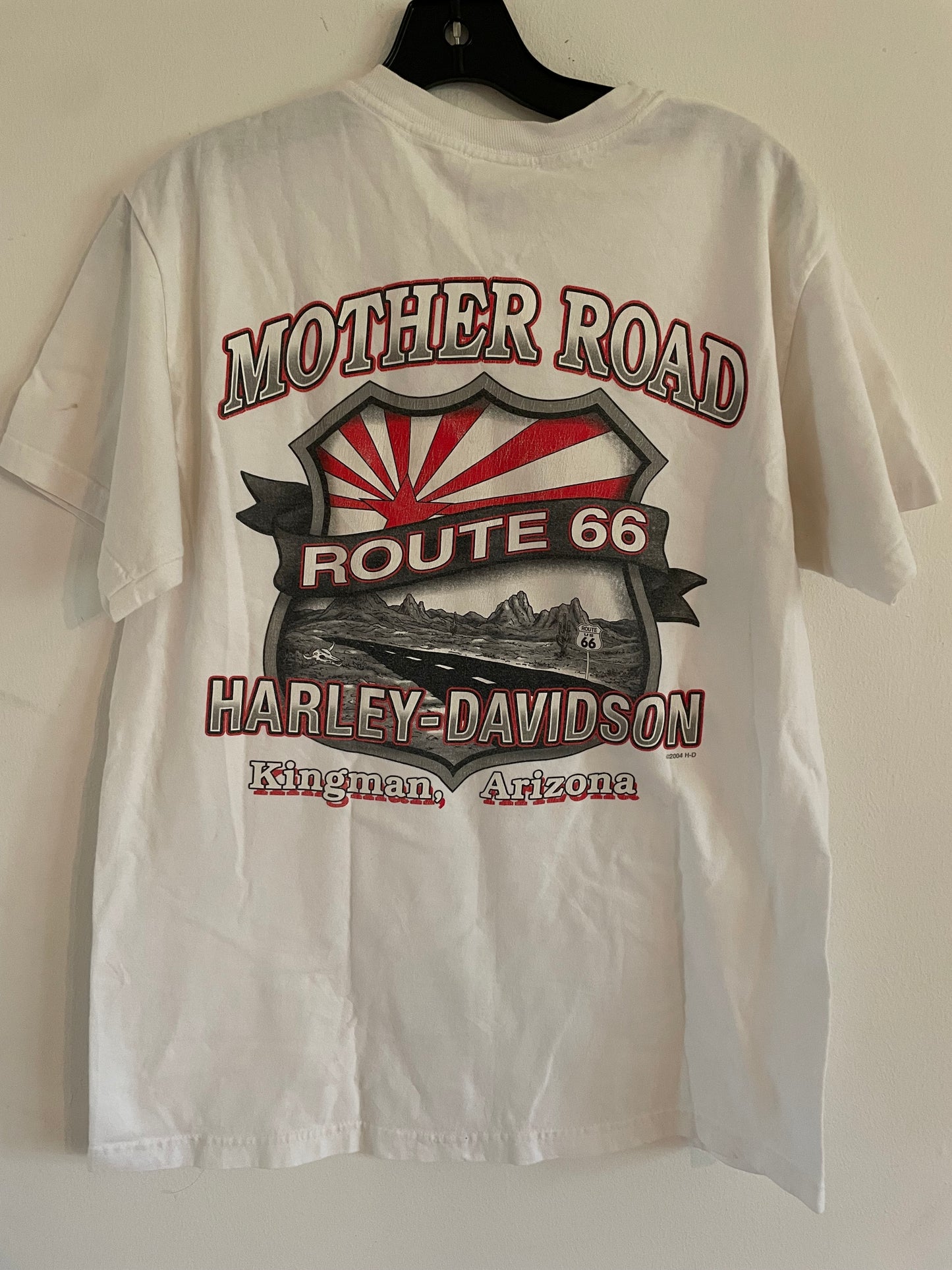Harley Davidson motorcykel  tshirt vit medium unisex