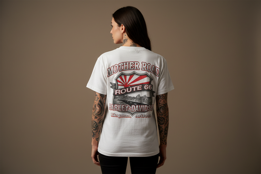 Harley Davidson motorcykel  tshirt vit medium unisex