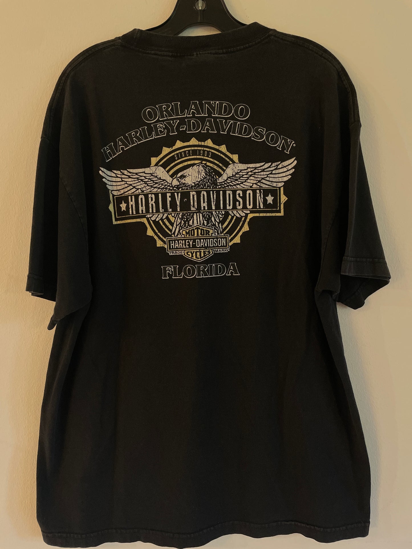 Harley Davidson motorcykel  tshirt    Svart  xl unisex