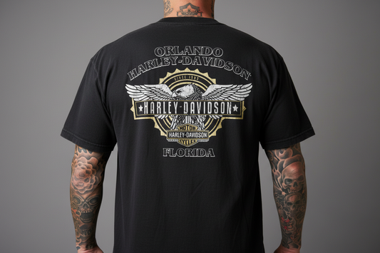 Harley Davidson motorcykel tshirt Svart xl unisex