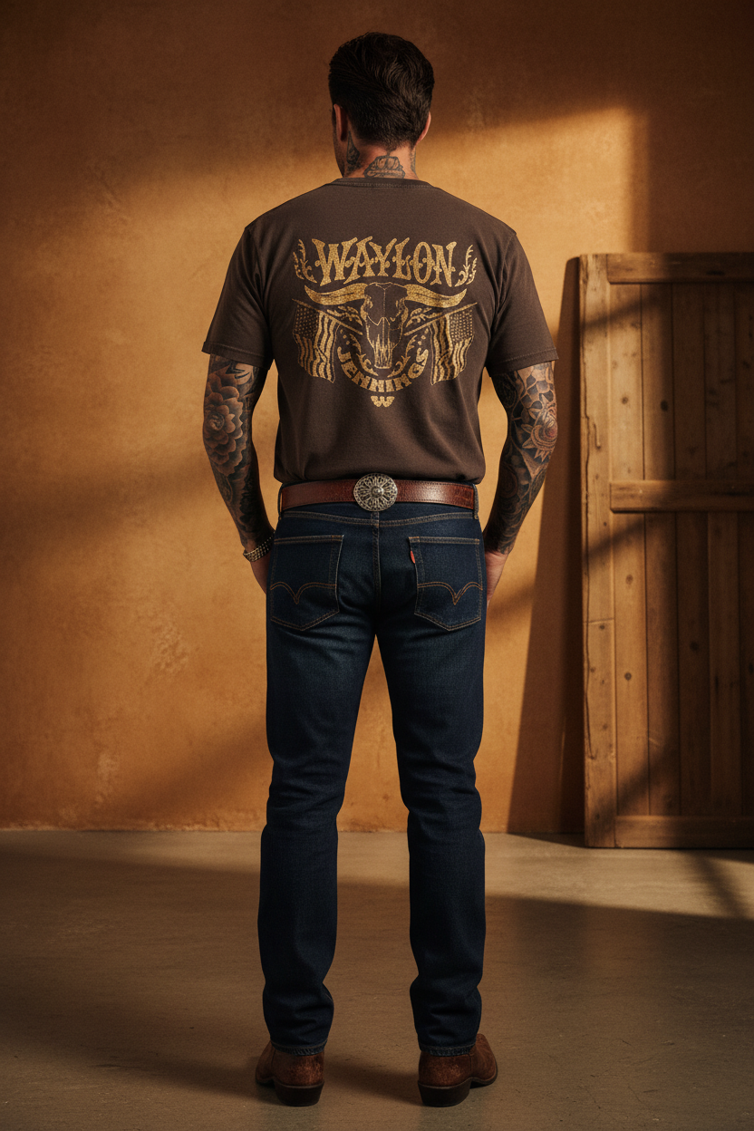 Wrangler cowboy wrangler vs Waylon jennings tshirt limited edition unisex