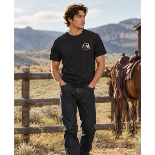 Wrangler grapich tee small cowboy print T-shirt  svart