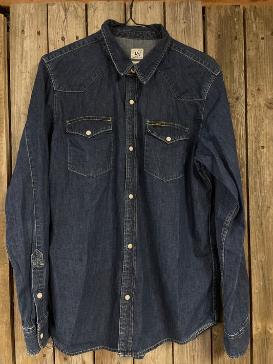 Vintage jeansskjorta Lee western