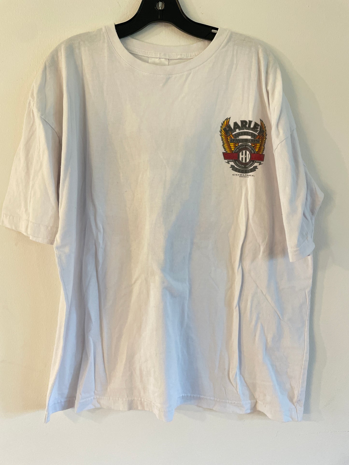 Harley Davidson motorcykel  tshirt    Vit Xxl  unisex