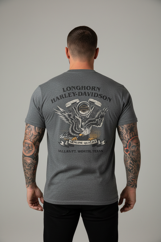 Harley Davidson motorcykel tshirt Grå L unisex