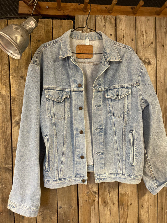 Vintage jeansjacka Levi’s blå medium
